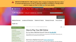 Valley Medical Center | MyChart Online Billing Notice