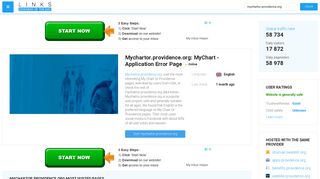 Visit Mychartor.providence.org - MyChart - Application Error Page.