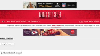 Mobile Ticketing - Frequently Asked Questions | Kansas City Chiefs ...