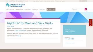 MyCHOP for Well and Sick Visits | Children's Hospital of Philadelphia