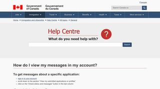 How do I view my messages in my account? - Cic.gc.ca