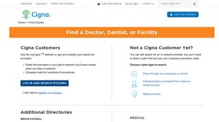 Find a Doctor | Health Care Provider Directory | Cigna Network