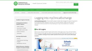 Logging Into myClinicalExchange - GHS Health Sciences Center