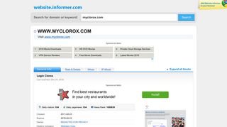 myclorox.com at WI. Login Clorox - Website Informer