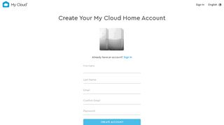 Create Account - My Cloud