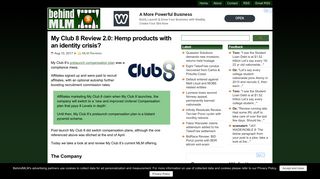 My Club 8 Review 2.0: Hemp products with an identity crisis?