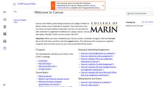 Welcome to Canvas - College of Marin
