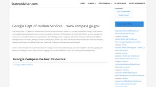 Georgia Dept of Human Services - www.compass.ga.gov ...