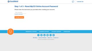 MyCCI Forgot Password