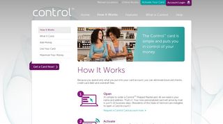 Control Prepaid Mastercard - How It Works - Control Card