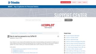 How to reset my password or my CoPilot ID : CoPilot App Stores