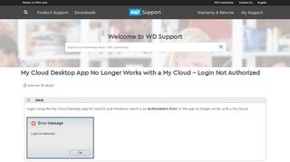 My Cloud Desktop App No Longer Works with a My Cloud - Login Not ...
