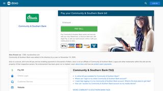 Community & Southern Bank (CSB): Login, Bill Pay, Customer Service ...