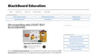 CSUEB Blackboard Login- Cal State East Bay Blackboard