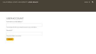 User account | California State University, Long Beach