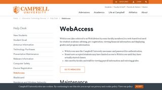 WebAccess | IT Services | Campbell University