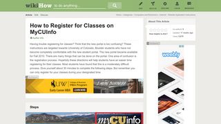 How to Register for Classes on MyCUInfo: 14 Steps (with Pictures)