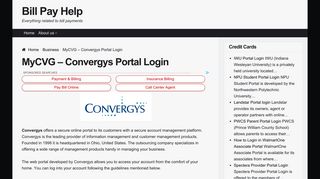 MyCVG - Convergys Portal Login - Bill Pay Help