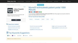 Mycw23 eclinicalweb patient portal 1909 Results For Websites Listing