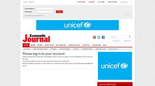 Please log in to your account - Exmouth Journal