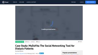 Case Study: MyDaVita The Social Networking Tool for Dialysis ... - Prezi