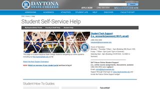 Student Self-Service Help - Daytona State College