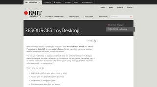 RESOURCES: myDesktop - RMIT University