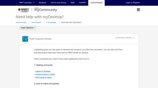 Need help with myDesktop? - myCommunity - RMIT University