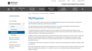 MyDispense - Faculty of Pharmacy and Pharmaceutical Sciences