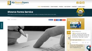 Online Divorce Forms Service - MyDivorcePapers.com