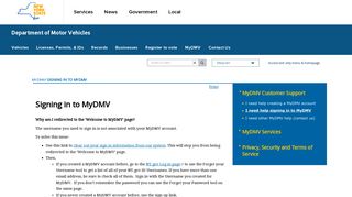 Signing in to MyDMV | New York State Department of Motor Vehicles