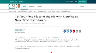 Get Your Free Piece of the Pie with Domino's® New Rewards Program