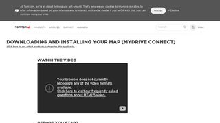 Downloading and installing your map (MyDrive Connect)