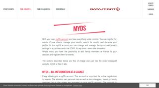 myDS - Datasport account - overview of results - Datasport