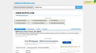 mydtn.com at WI. MyDTN Login | Protect - Produce - Sell - MyDTN