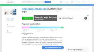 Access myedocumentsuite.com. NetXInvestor - login