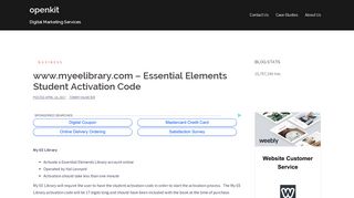 www.myeelibrary.com - Essential Elements Student Activation Code ...