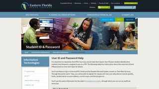 Eastern Florida State College | Student ID & Password