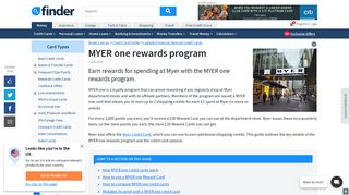 MYER one rewards program | finder.com.au