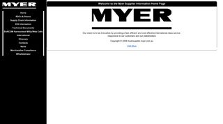 Myer Supplier Information Website