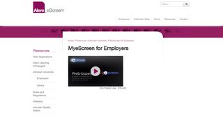 MyeScreen for Employers - eScreen.com
