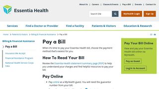 Pay Your Essentia Health Bill