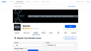Working at MyEyeDr.: Employee Reviews about Pay & Benefits ...