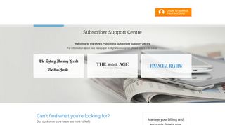 Metro Publishing Subscriber Support Centre