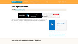 Mail Myfastway (Mail.myfastway.me) - Outlook Web App - Easycounter