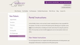 Portal Instructions | The Fertility Center