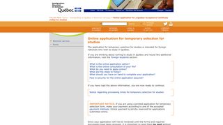 Immigration, Diversité et Inclusion Québec - Online application for a ...