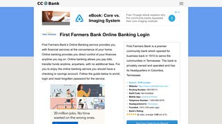 First Farmers Bank Online Banking Login - CC Bank