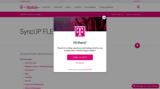 SyncUP FLEET admin portal | T-Mobile Support