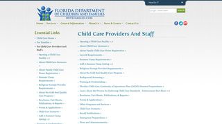 Child Care Providers And Staff | Florida Department of Children and ...